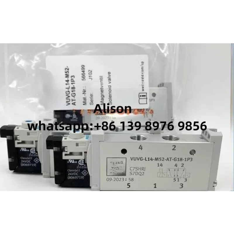 Original Solenoid Valve VUVG-L14-M52-AT-G18-1R8L 574229 VUVG-L14-M52-MT-G18-1R8L 8031508 VUVG-L14-T32C-MT-G18-1P3  574368