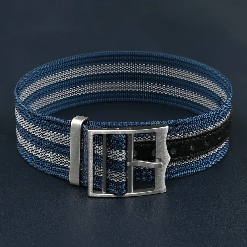 Полосатый ребристый нейлоновый ремешок 20 мм 22 мм, мужской спортивный сменный браслет, ремешок для часов Seiko, аксессуары для часов Omega Seamaster