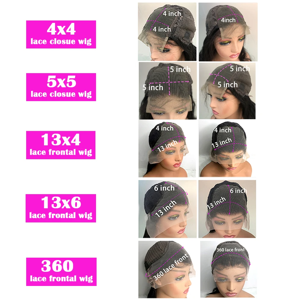 13X4 13X6 Wig Renda Depan Gelombang Tubuh untuk Wanita Rambut Manusia 4X4 5X5 Hd Wig Penutupan Renda 30 40 Inci 360 Wig Frontal Gelombang Dalam Longgar