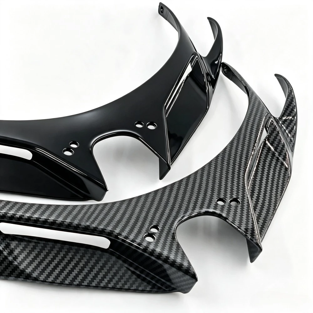 Carbon Fiber Texture Winglets Shark Fin Spoiler Aerodynamic Fairing Lip Fit Kawasaki Ninja 250 400 Motorcycle Mod Parts