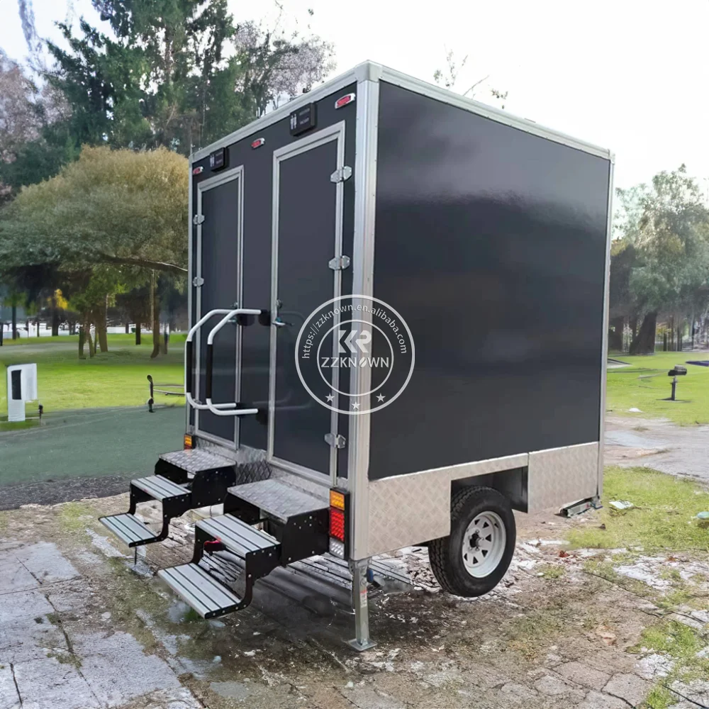 2024 Single Position Custom Portable Toilet Luxury Restroom Trailer With Bathroom  Mobile Bathroom Toilets