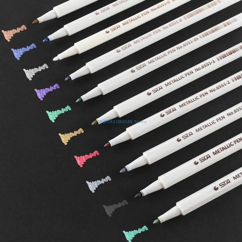 

C1FE 10 Colors Permanent Marker Outline Drawing Pen DIY Paint Epoxy Resin Pen