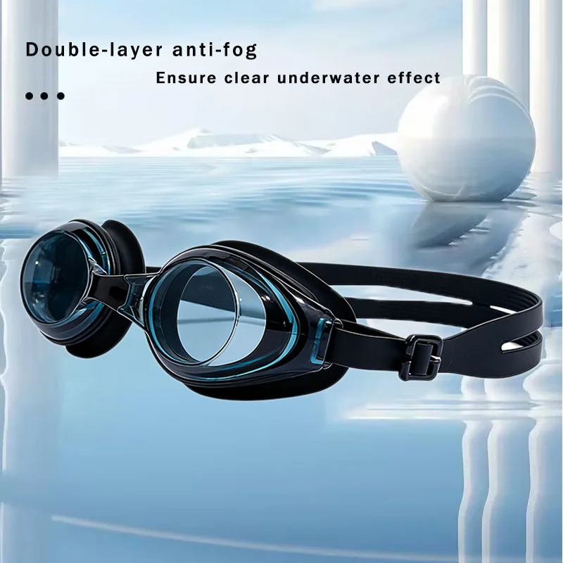 Swimming Goggles For Aldult  Anti-fog 100% UV Protection Clear  Vision No Leaking Quick Adjustable Strap