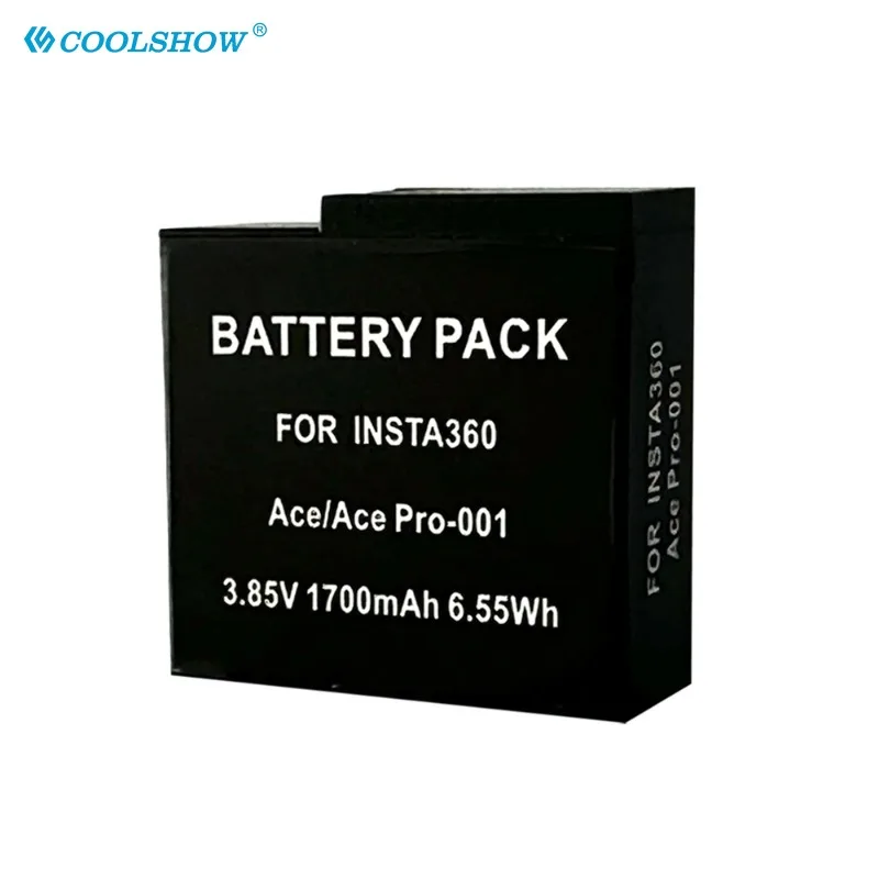 Coolshow 1700mah batterien für insta360 ace pro batterie ladegerät action kamera akku für insta360 ace zubehör