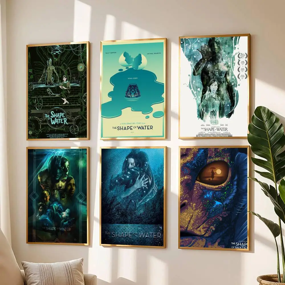 classic movie T-The Shape of Water-R Painting Calligraphy Boho Botanical Decor for Living Room  Elegant Home Style