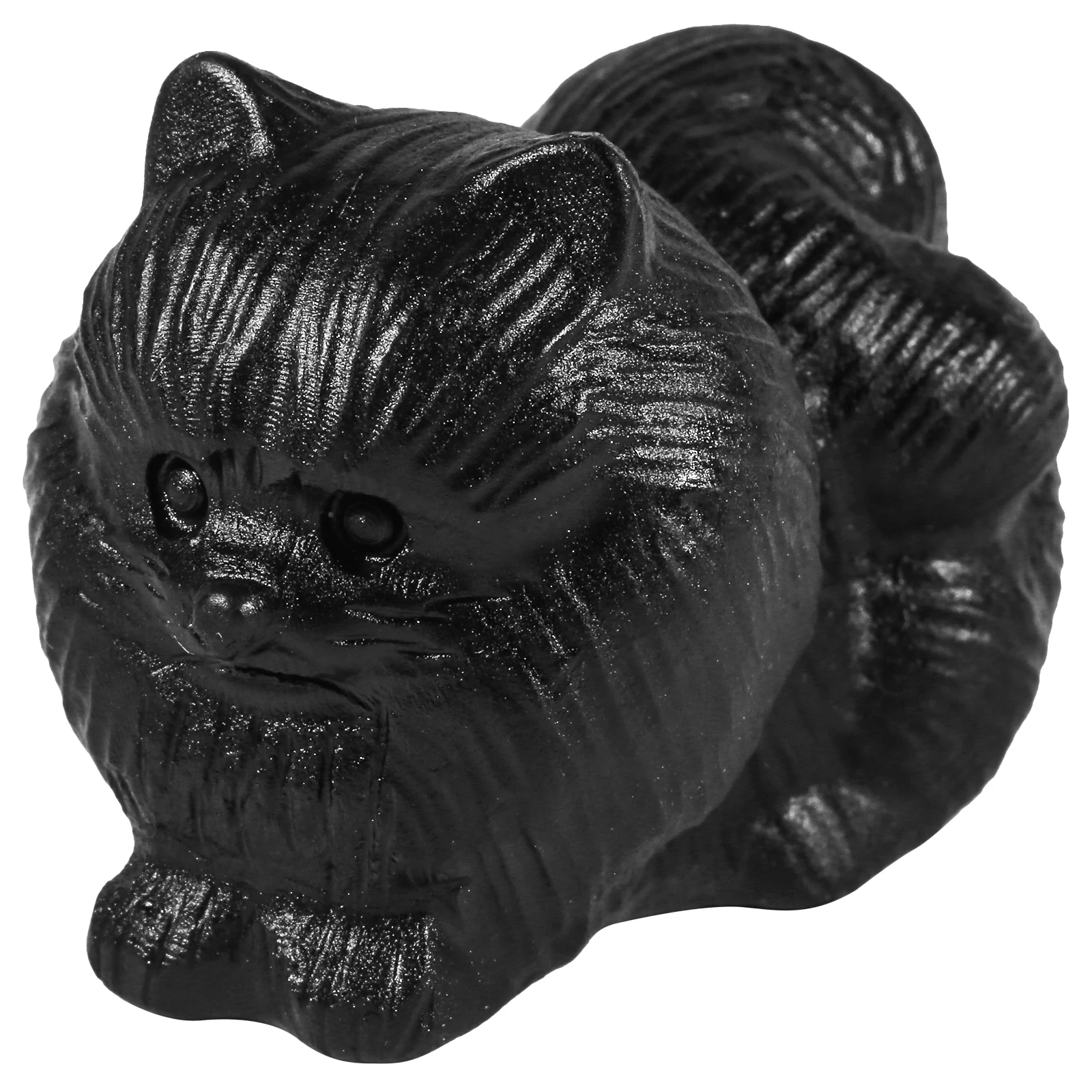 TUMBEELLUWA Natural Crystal Stoen Hand Carved Cat Figurine Animal Statue Stone Crafts Sculpture For Home Decor Desktop Ornaments