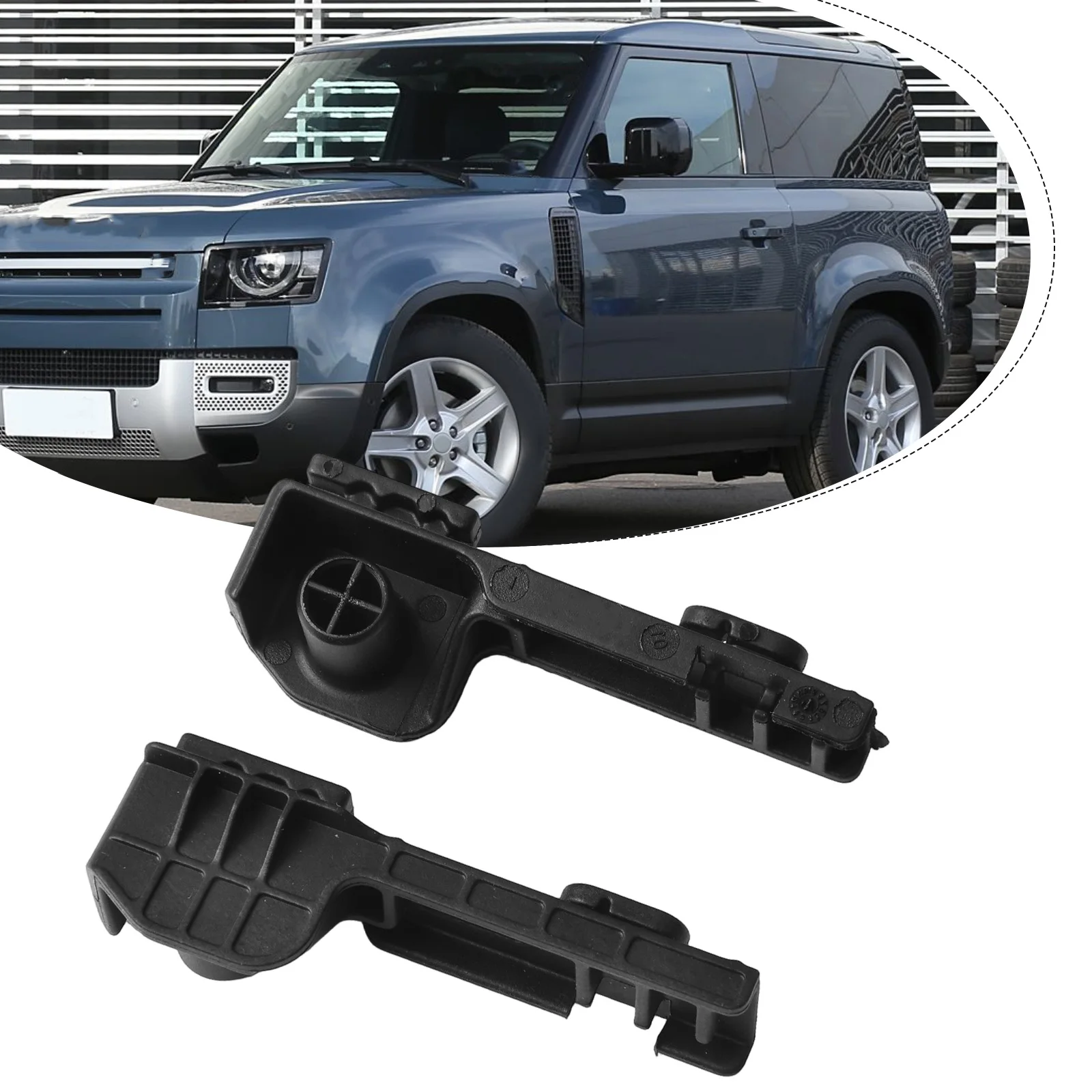 

Set of 2 Roof Air Deflector Kit LR137034 Compatible with For LAND ROVER For DEFENDER L663 Plastic Parts for Vehicle