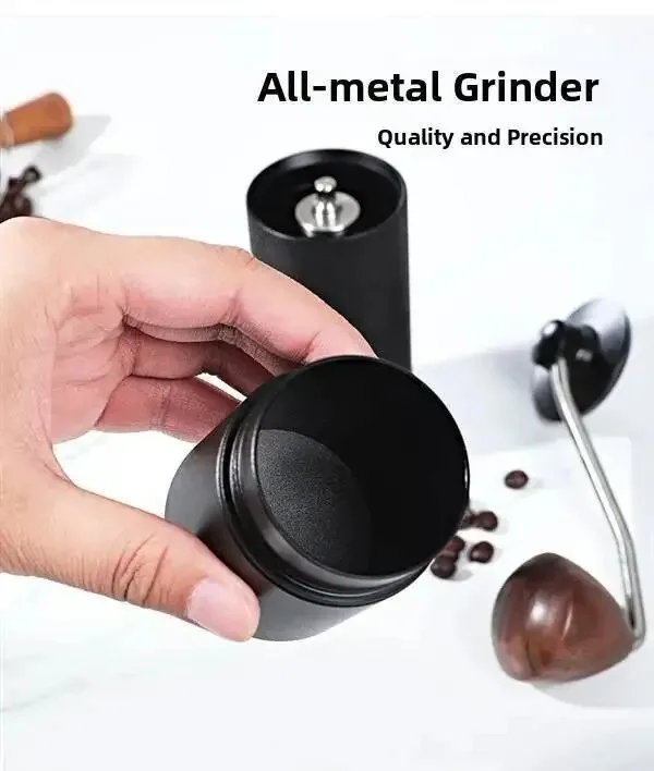 مطحنة قهوة يدوية احترافية جديدة مطحنة قهوة اسبريسو باستخدام الحاسب الآلي مطحنة من الفولاذ المقاوم للصدأ منزلية محمولة #5