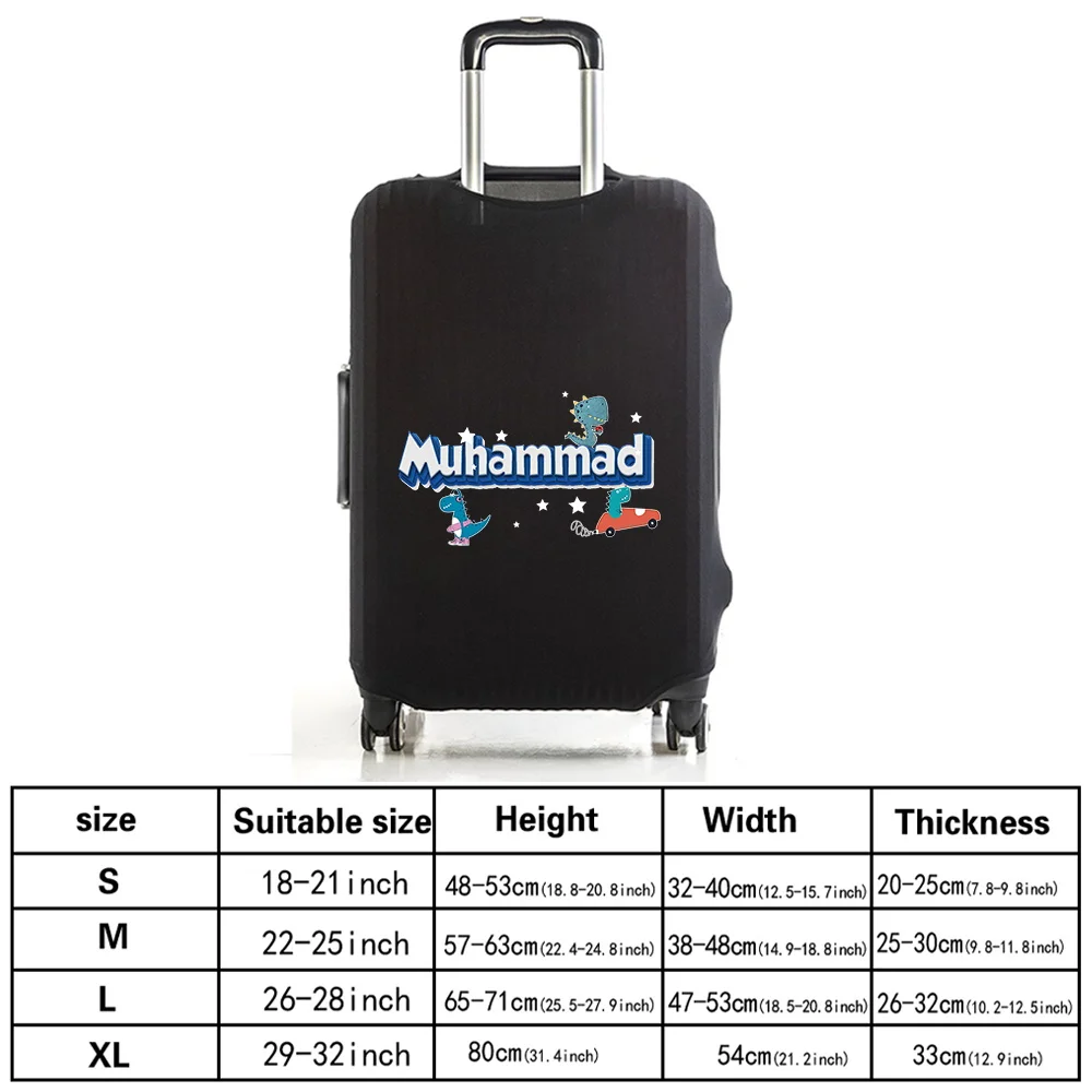 Customized Name Luggage Cover Travel Accessories Dust Cover Protective Case Wear Resistant Multiple Style Options 18-32inch