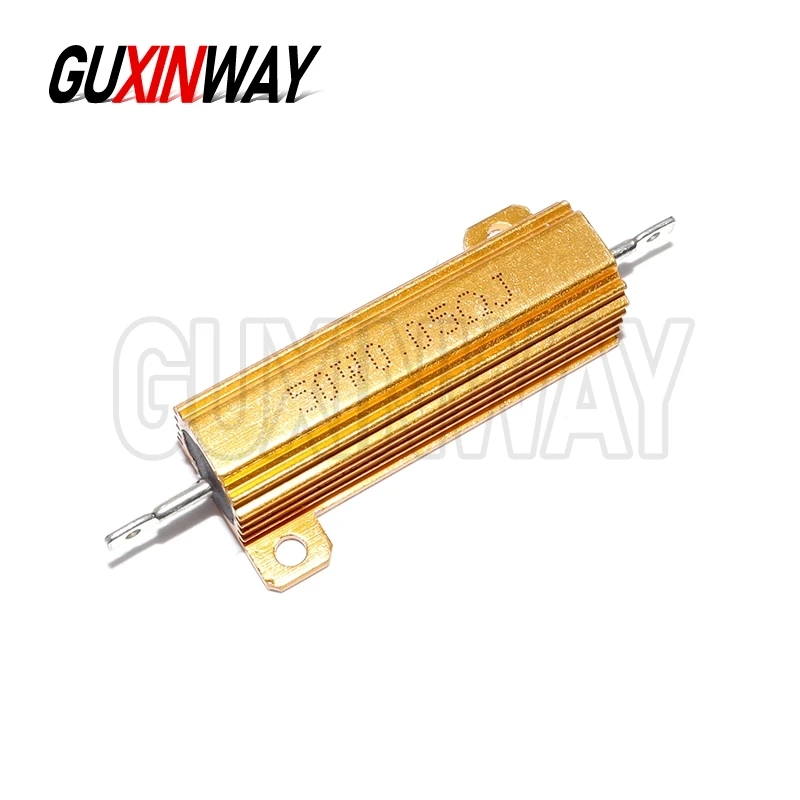 1 قطعة RX24 50 واط 100 واط الألومنيوم الطاقة معدن شل حالة Wirewound المقاوم 0.01R ~ 100 كيلو 1 4 6 8 10 20 200 500 1 كيلو 10 كيلو أوم #3