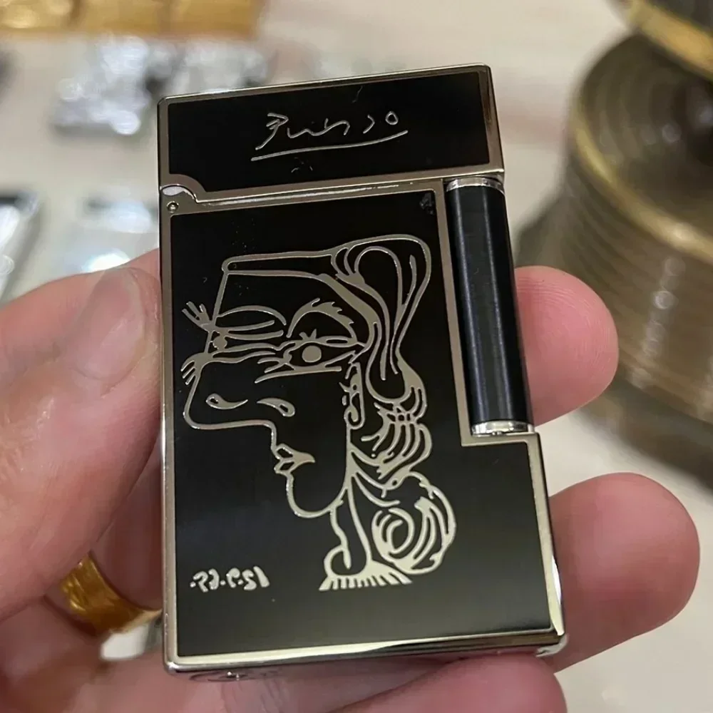 S.T.Dupont lighter, Picasso co-branded, crisp sound metal lighter, men's gift, top configuration.