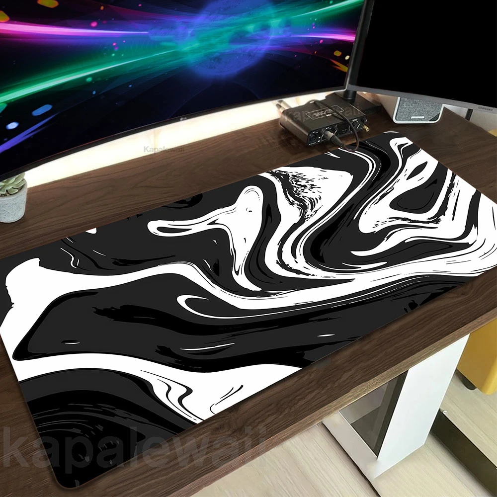 

Gaming Mouse Pad Gamer Mouse Mat Large Marble Mousepad Gamer Speed Accessories Keyboard Pads Non-slip Rubber Desk Mat 90x40cm