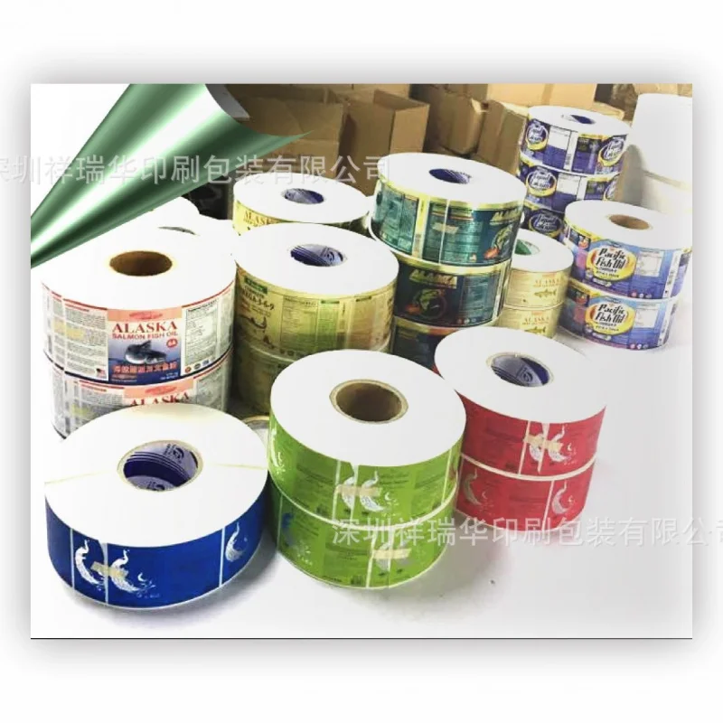 Custom. Adhesive Sticker Printing Label Order Color Sticker PVC Transparent Reel Sealing Paste Advertising Trademark