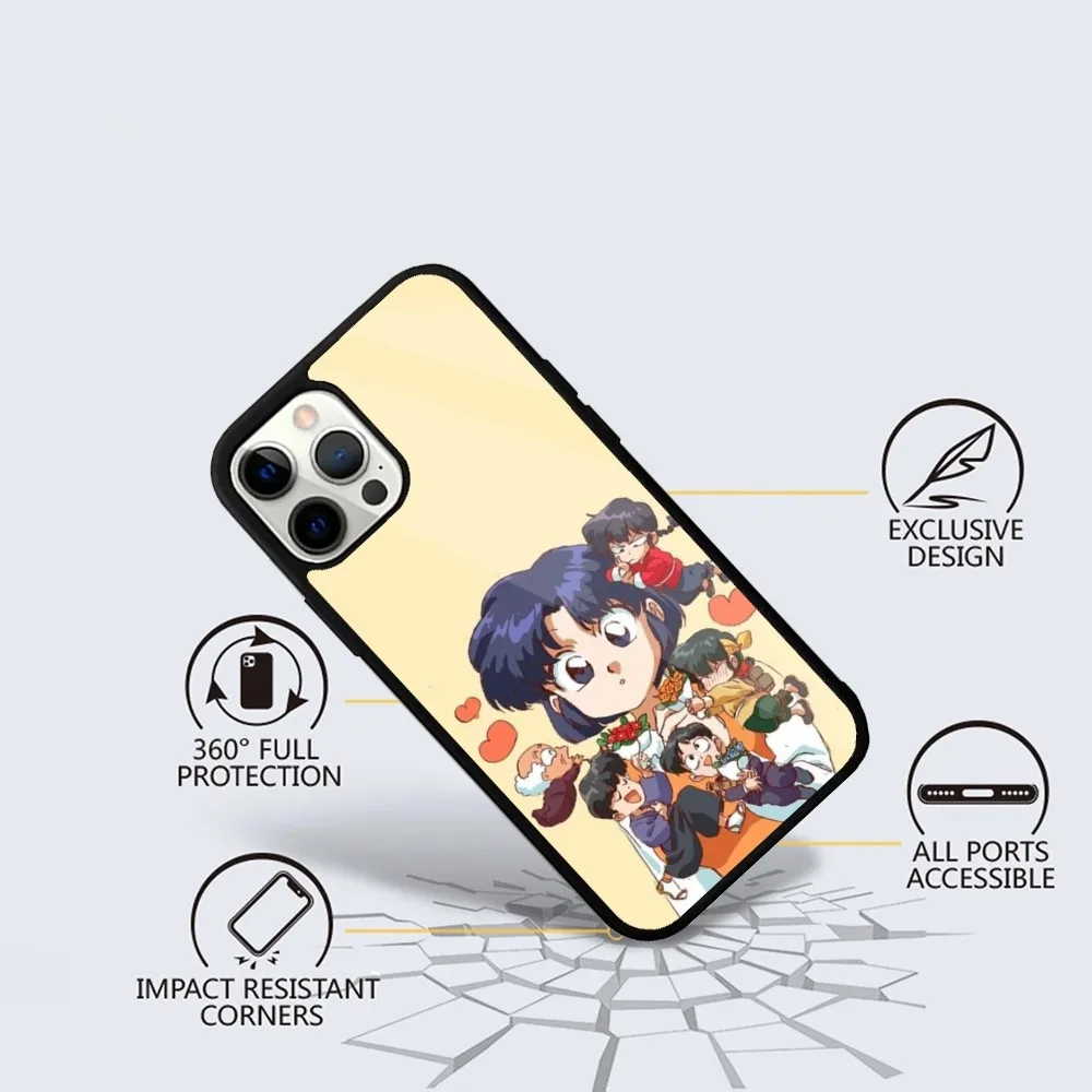 Cartoon R-RANMA 1 2   Phone Case For iPhone 15,14,13,12,11,Plus,Pro,Max Mini Magsafe Magnetic Wireless Charging