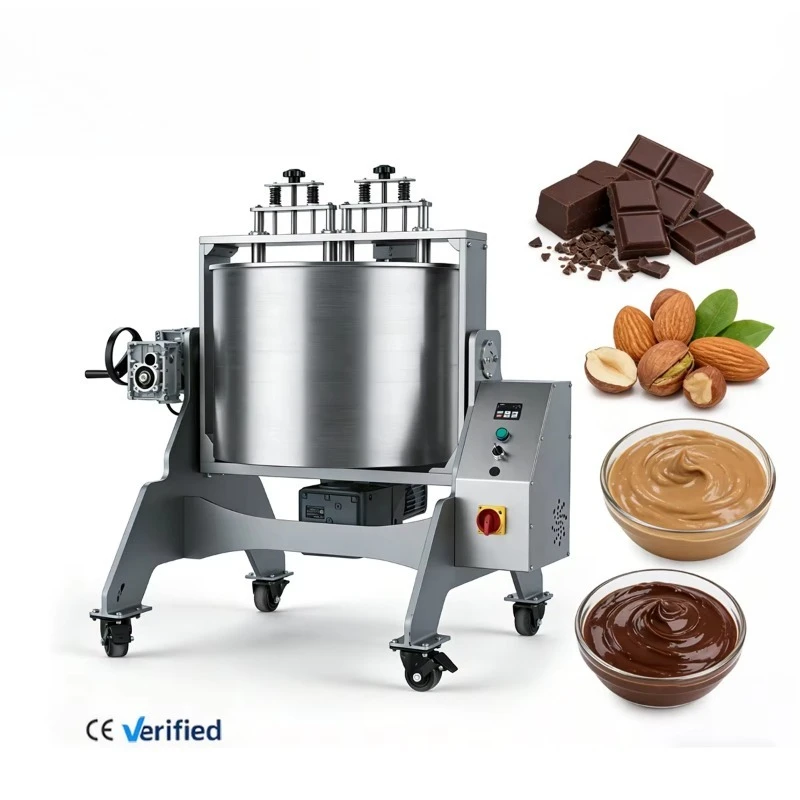 LST New Automatic Stainless Steel 25L/60L/100L Chocolate Melanger Machine Cocoa Stone Grinding Machine for Nuts