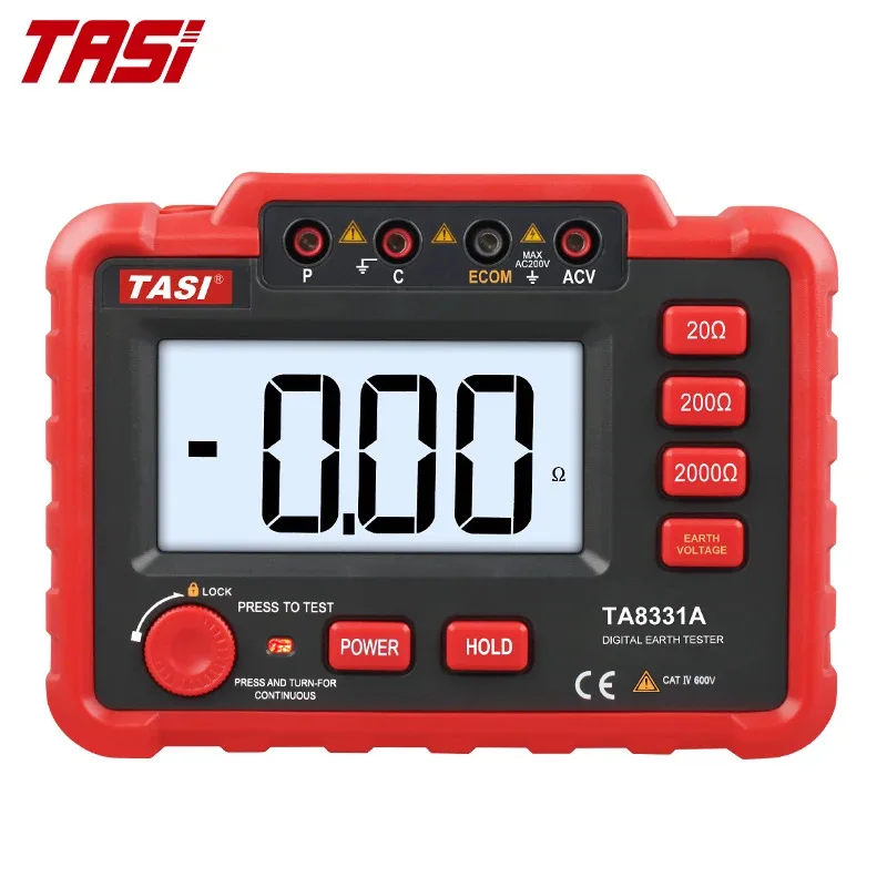 

LED IndicatorTASI TA8331A Digital Only Earth Resistance Tester LCD Backlight-High Accuracy Ground Resistance Meter 20-2000 Range