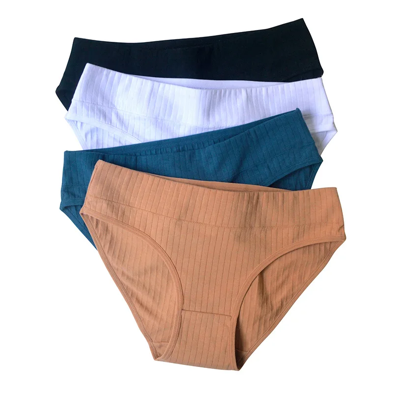 3 Teile/satz Baumwolle Höschen Frauen Niedrigen Taille Slips Einfarbig Unterwäsche Komfort Atmungsaktive Höschen Sexy Dessous M-XL Dessous – Detail 5