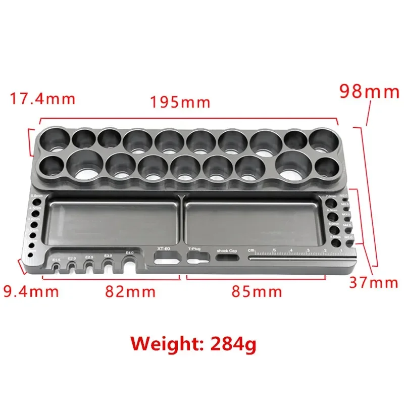 Support de kit de tournevis hexagonal pour toutes les voitures RC, étagère à outils de réparation, outil de stockage T1, clé rapide, 18 trous