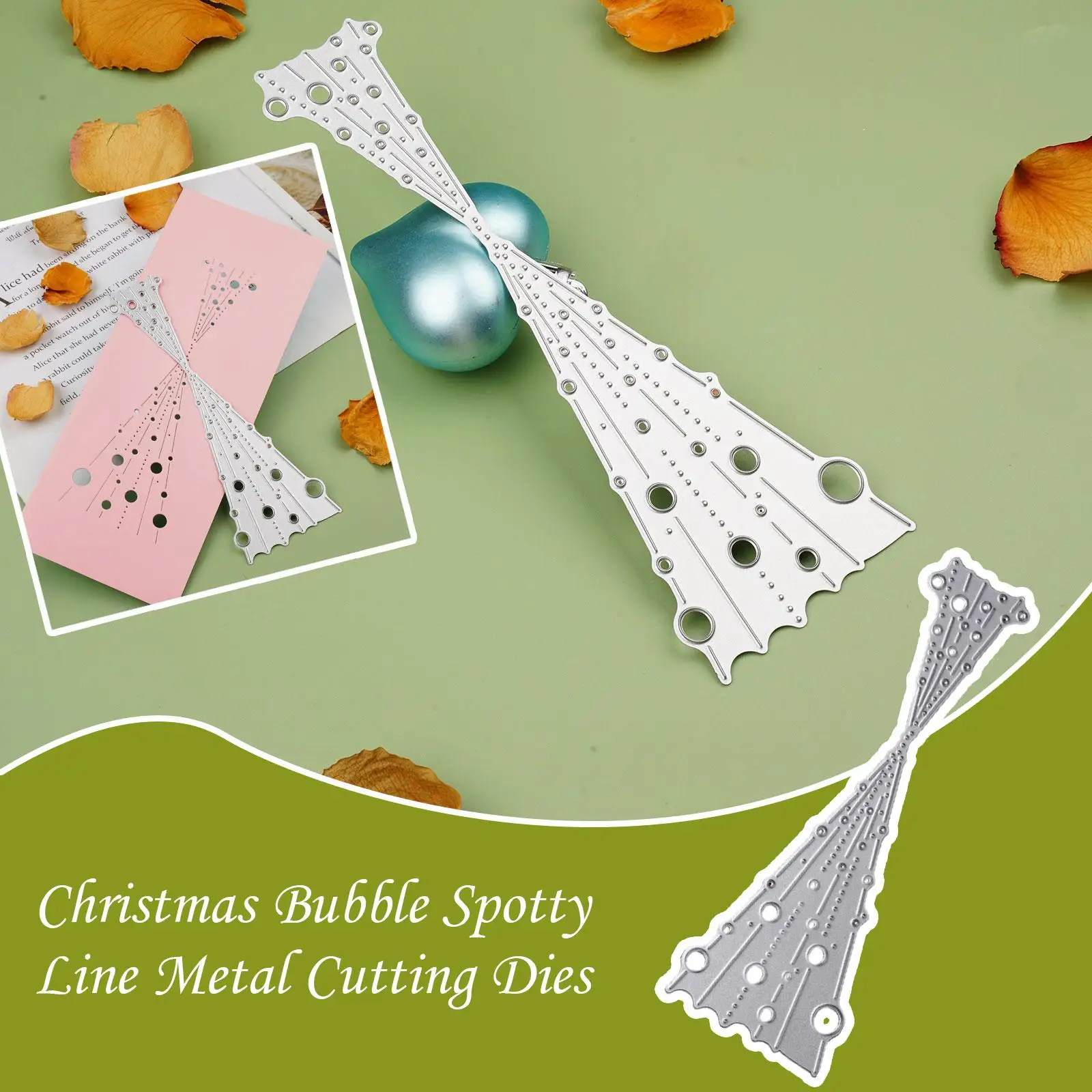 New Christmas Bubble Spotty Line Frame Metal Cutting Dies Stencils For DIY Scrapbooking Decorative Embossing Handcraft Temp Q8S6