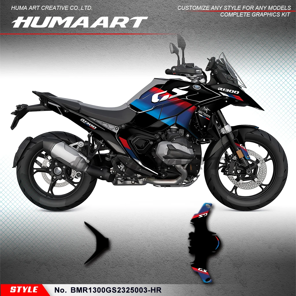 

Комплект наклеек HUMAART с индивидуальной графикой, дизайн обертки для R1300GS R 1300 GS 2023 2024 2025, украшение, BMR1300GS2325003-HR