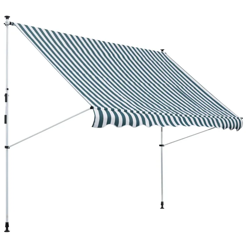 2026 Factory Direct 4m Outdoor Folding Awning Wind Rainproof Aluminum Alloy Frame Manual Operation 6m Max For Villas Balconies M