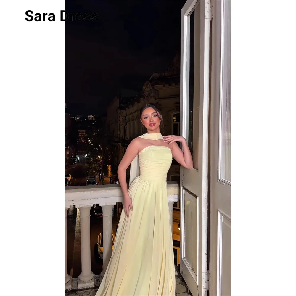 

Sara Custom Beige Tube Top A Line Sleeveless Women's Prom Dress 2026 Bespoke Occasion Dresses for Luxury Party Elegant Gown Gala