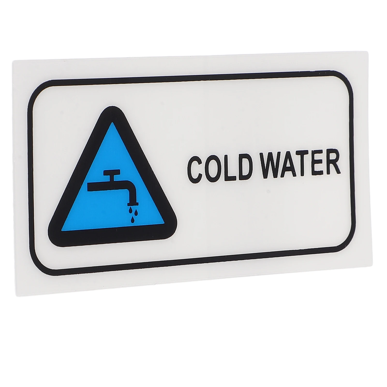 Waterproof Cold Water Safety Stickers Adhesive Labels Pipes Clear Identification Easy Application For Schools Hospitals Home