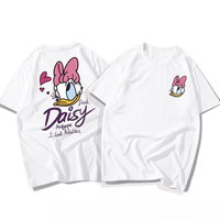 Disney Donald Duck Daisy Short Sleeve Couple's Round Neck Loose Casual Fashion Y2 Harajuku Trendy T-shirt for Men and Women
