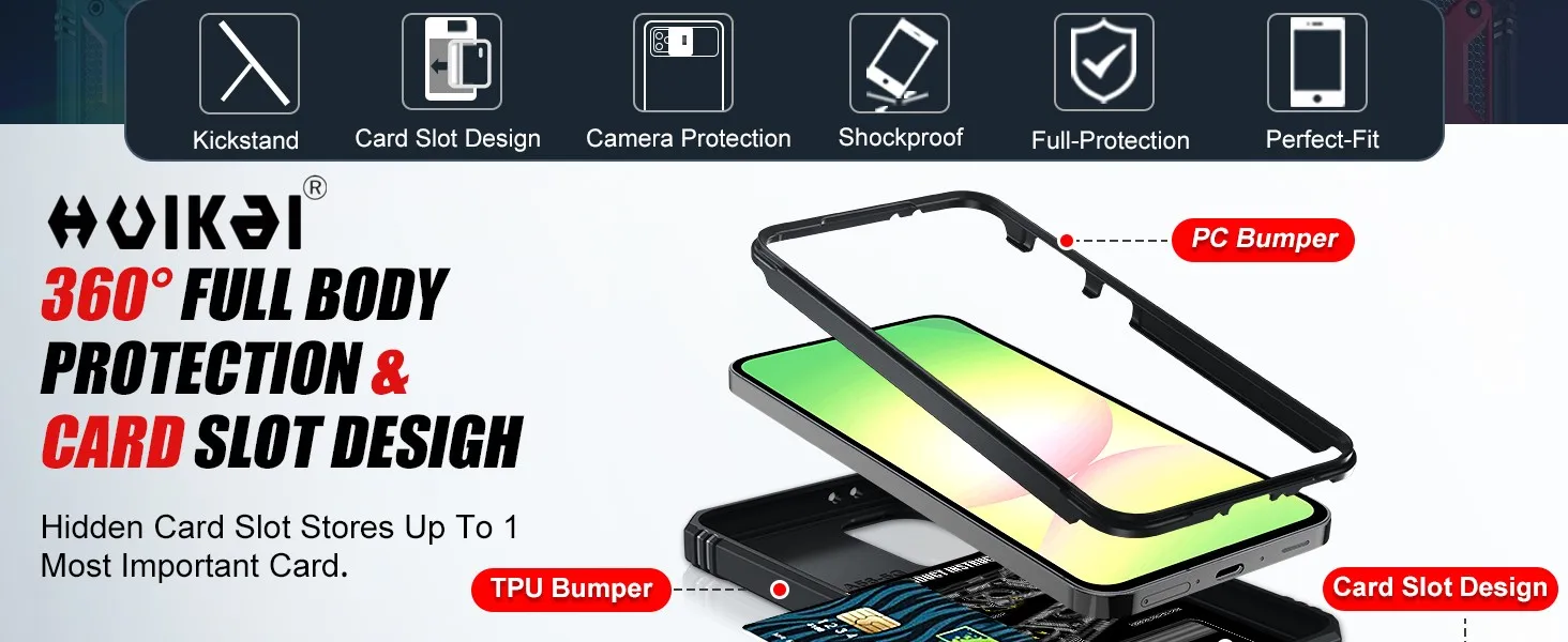 Hülle für Samsung Galaxy A37 A57 A56 A36 A17, Kameraschiebeobjektiv, Schutzpanzerung, militärischer Schutz, stoßfest, robuste Hülle – Detail 4