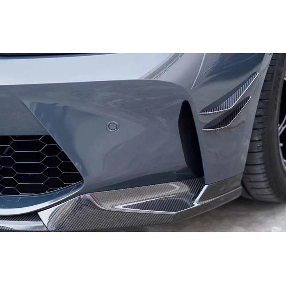 

For BMW G80 M3 G82 G83 M4 2021-2024 carbon fiber Side Air Vent Fin Spoiler Trim Intake Frame Cover Canard Lip Splitter