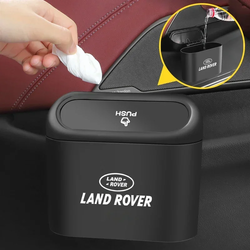 Portable Car Trash Can Hanging Mini Vehicle Garbage Organization For Land Rover Range Rover Fiber L322 Evoque Santana Sport