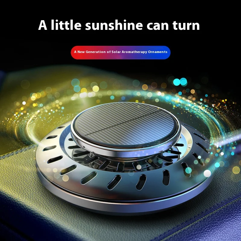 

Solar Rotation Car Air Freshener Automatic Car Perfume Diffuser Essential Oil Diffuser Dashboard Ornaments Remove Odor ﻿