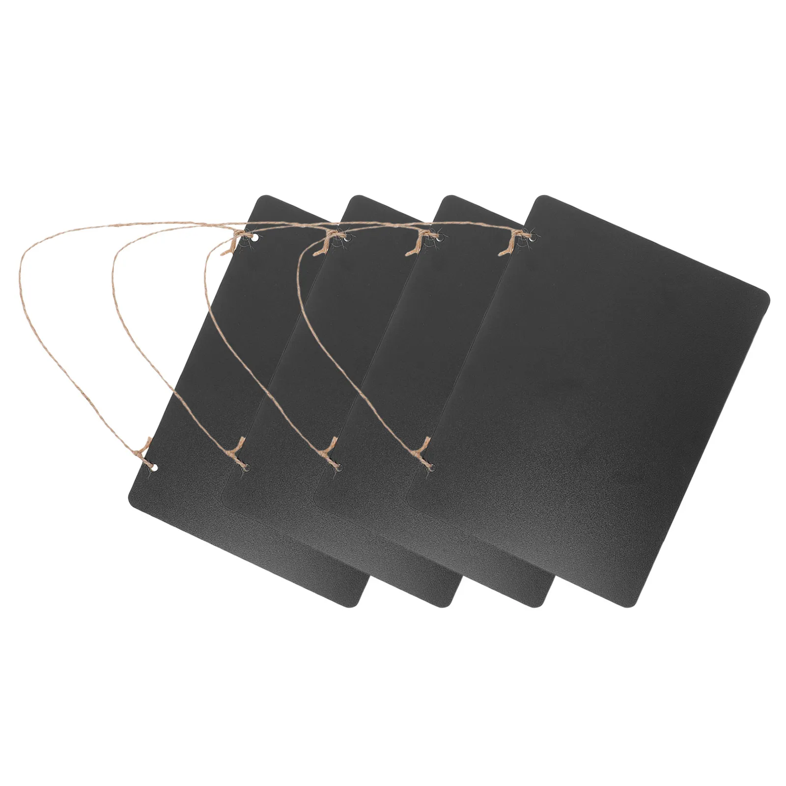 

4Pcs Wooden Double-Sided Chalkboard Tags with String Portable Lightweight Wall Hanging Message Boards for Wedding Table Numbers