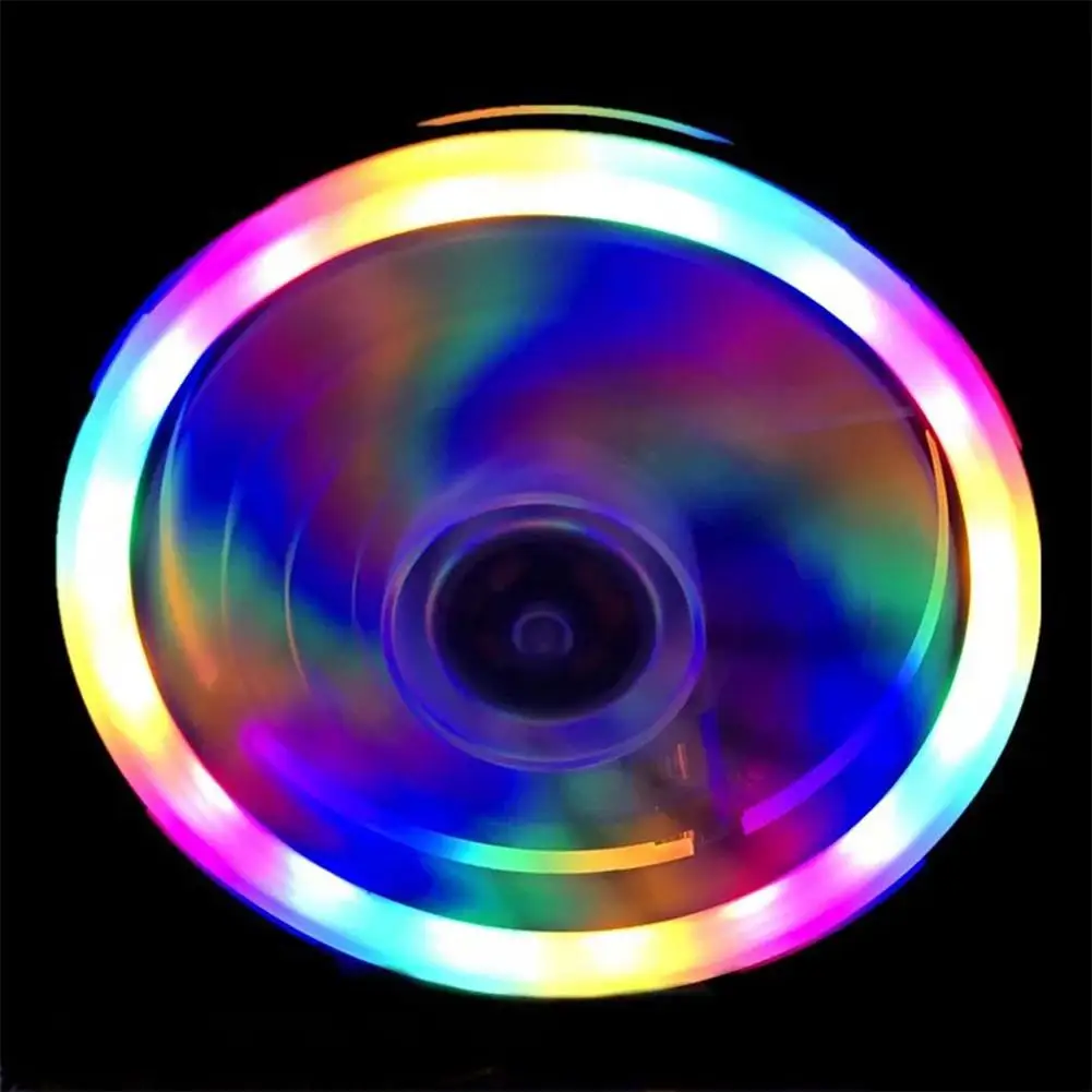 120mm 4pin Rgb Case Cooling Fan Colorful Blue-red-white Fluid Bearing Led Ultra Silent Cooler Fan Radiator Heat Sink for PC