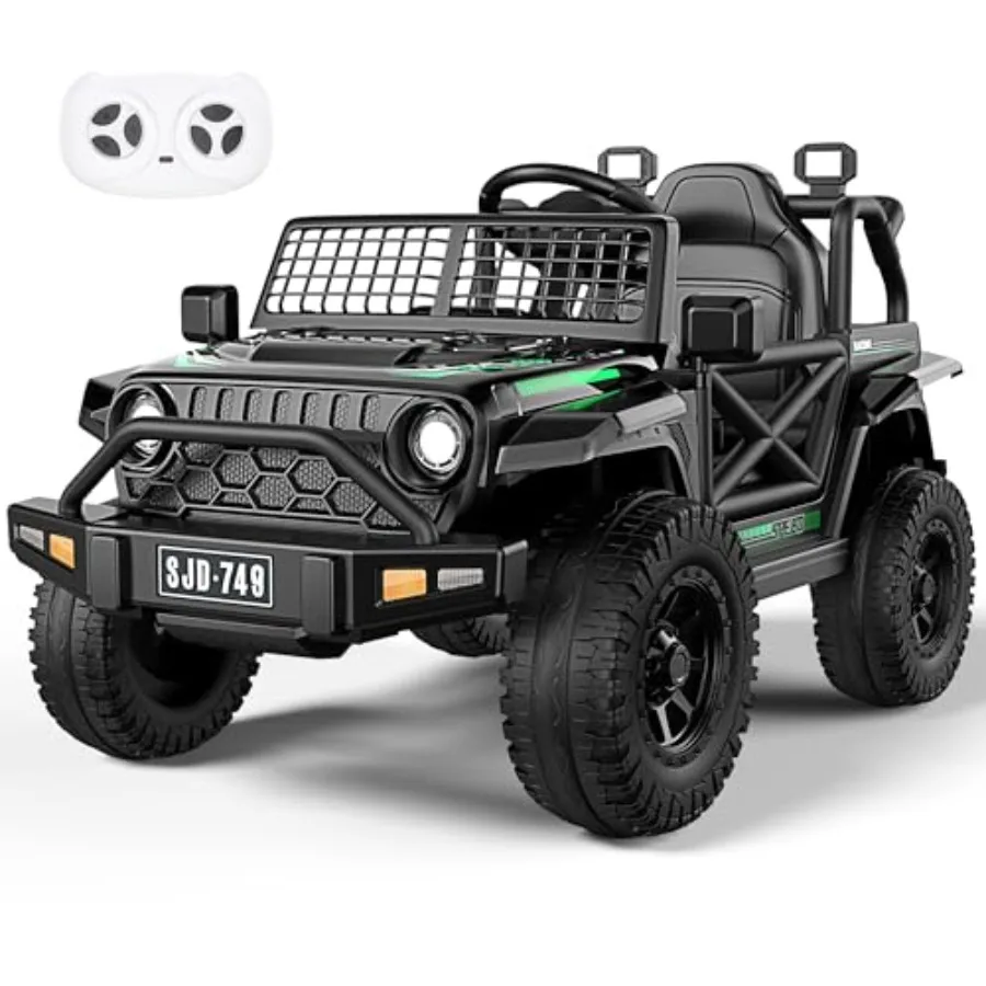 Elektryczny samochód dla dzieci 12V - Duża bateria 7Ah, pojazd elektryczny z pilotem, 2 prędkości, światła LED, klakson, M