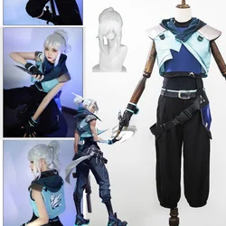 Valorant Jett Cosplay Costume Set Clothes Suit Wig Games Hero Character Dress Up Party Event Costumized Outfit for Women