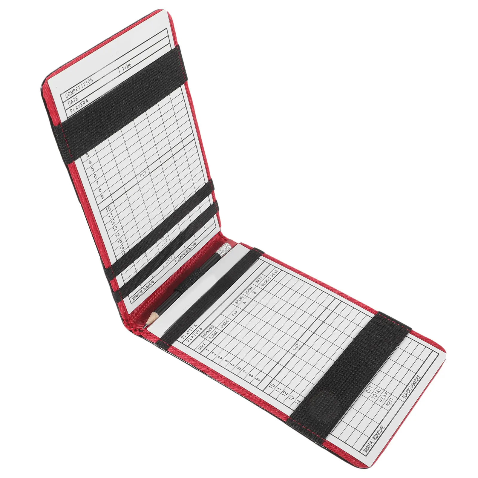 

Score Card Golf for Game Notebook Tracker Golfs Pu Portable Scorebook Log Professional