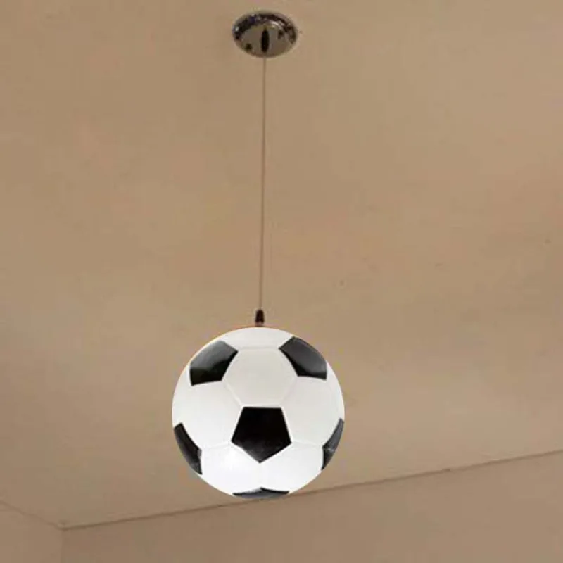 Football led chandelier Light Glass Living Room Children Kids room chandelier Lovely Light Gift Ball Pendant lamp
