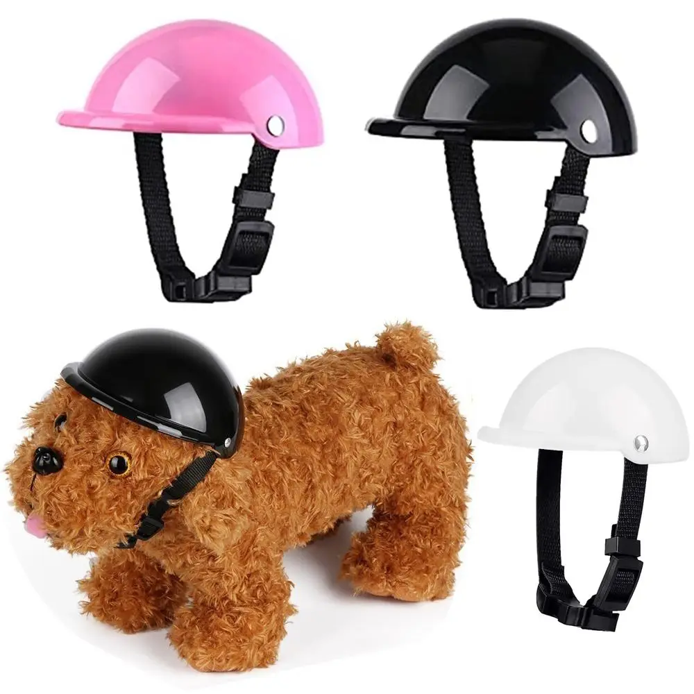 New Ctue Adjustable Safety Pet Cap ABS Dog Helmets Fashion Pet Protect Ridding Cap for Pet Motorcycles Bike Sun Rain Protection