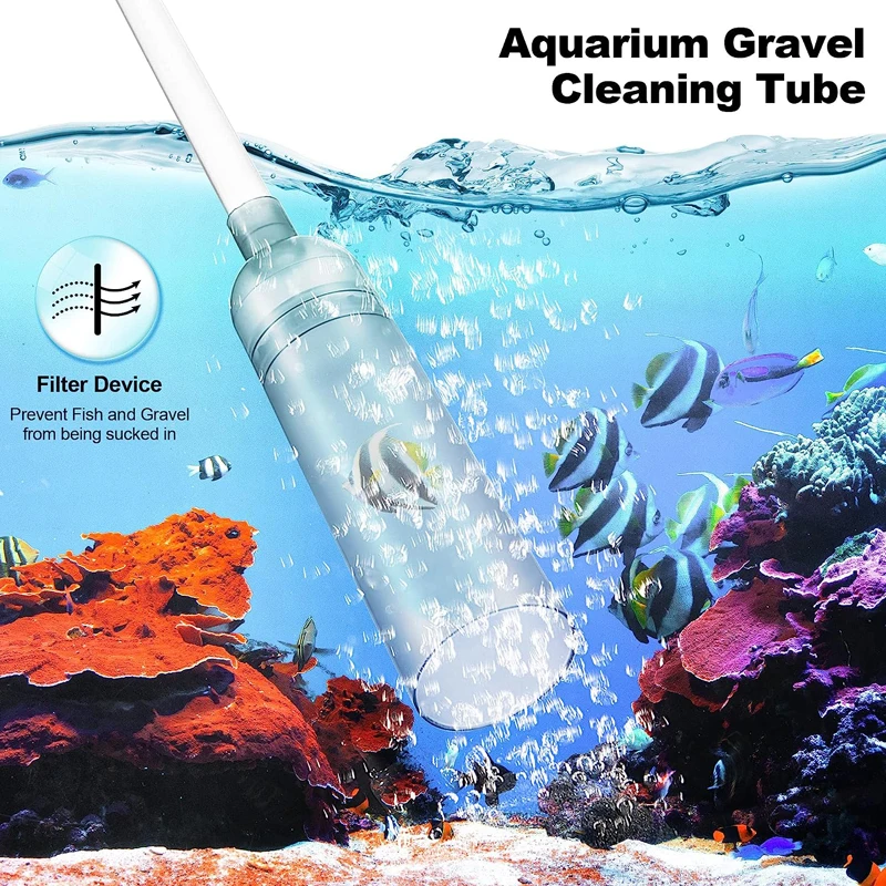 Fish Tank Water Changer Aquarium Siphon Vacuum Cleaner With Outlet Valve For Fish Tank Water Changer Cleaning Gravel and Sand