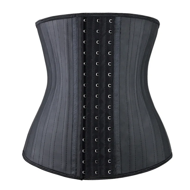 Cross-border popular 25-bone glossy latex corset sports sweat waist belt Latex postpartum abdominal belt