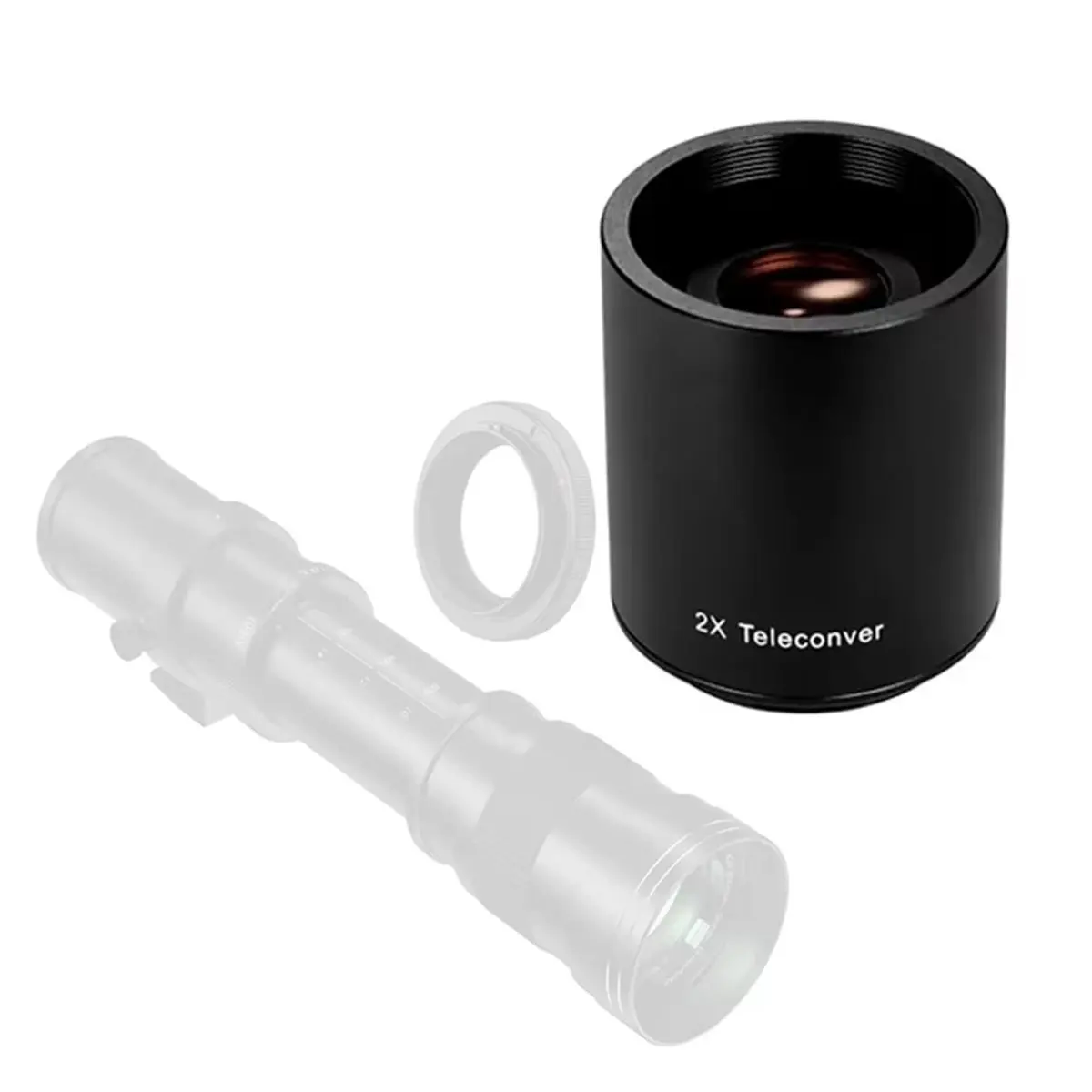 plplp 2x Teleconverter Converter Magnification Lens for 420-800mm 500mm Reflex 900mm Reflex 650-1300mm Camera T-Mount Lenses