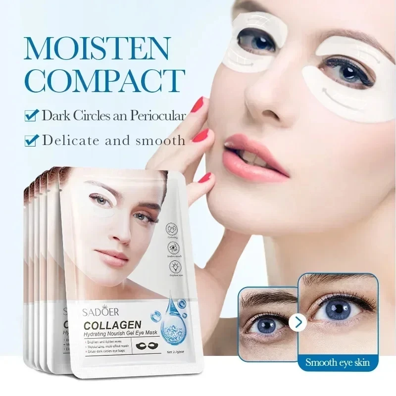 

20pcs Collagen Eye Mask Improve Dark Circles Firming Anti-wrinkle Moisturize Brighten Nourish Skincare Products Eye Patch