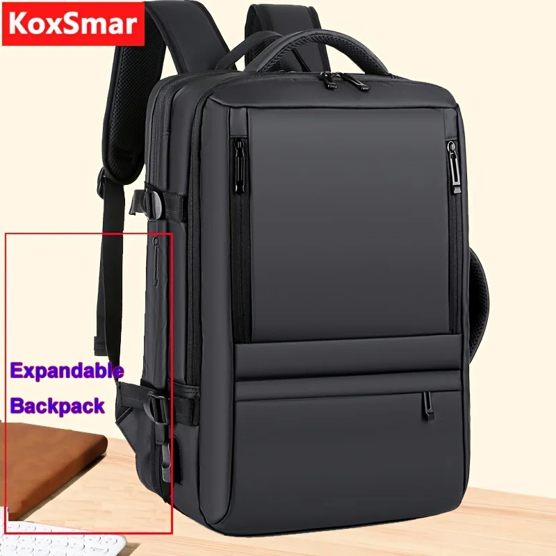 

KOXSMAR 17.3-inch expandable notebook computer backpack - durable nylon and polyester