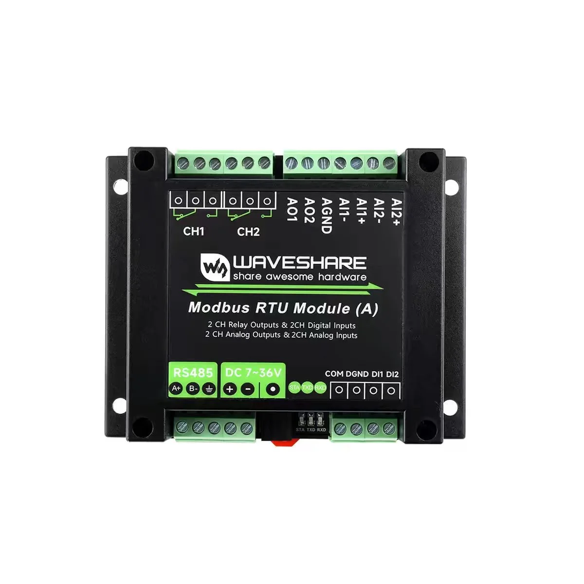 Micro Snow Industrial Modbus RTU Hybrid Input/Output Module with Isolation Support for Voltage/Current Collection