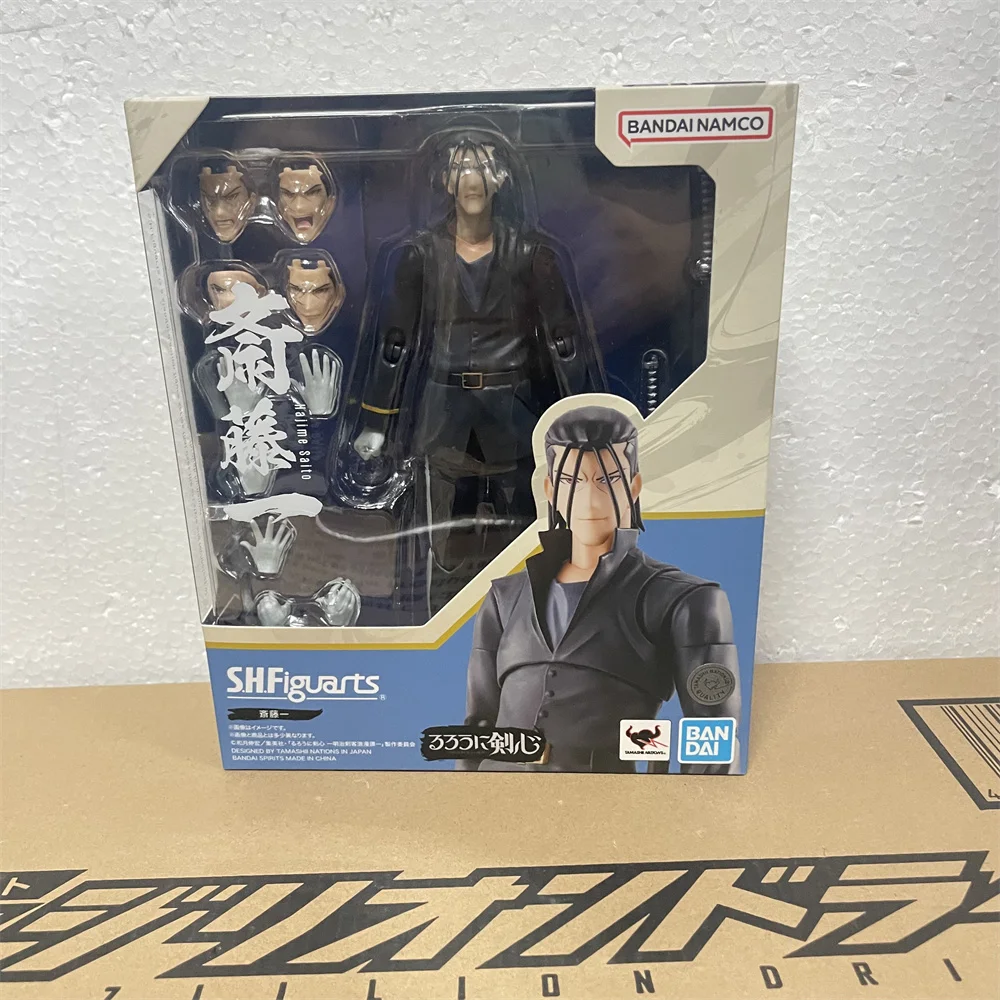 

In Stock Anime Figures S.H.Figuarts Hajime Saito Original Doll PVC Action Figure Collector Toys for Children Model 16.5cm