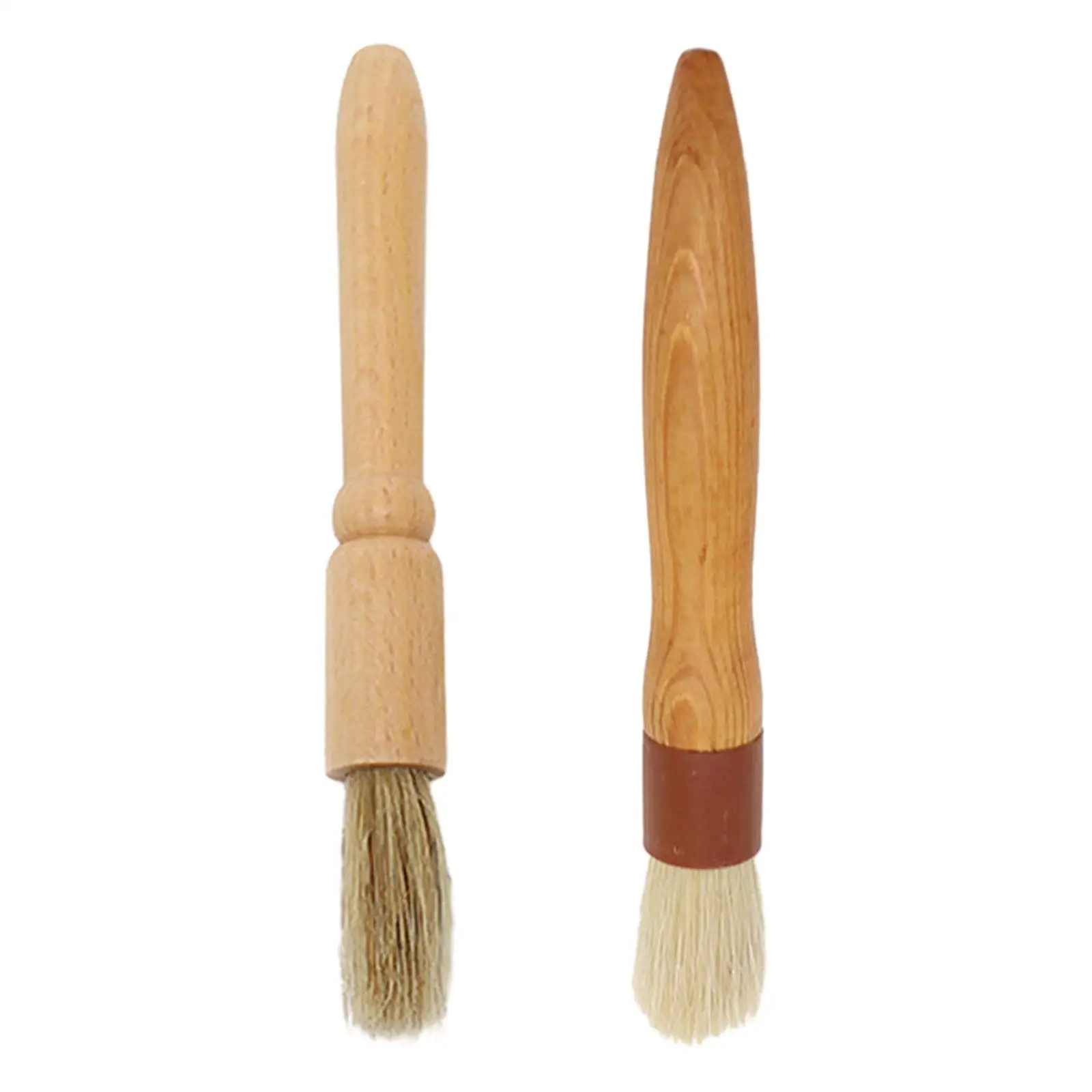 Coffee Grinder Cleaning Brush Wooden Handle Easy to Clean Durable Dusting Brush Little Brush 18.6cm for Bar Home Cafe Kitchen