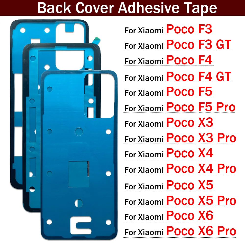 New For XIaomi Poco F3 F4 F5 M4 X3 X4 X5 X6 Pro GT 4G 5G Adhesive Sticker Back Housing Battery Cover Glue Tape