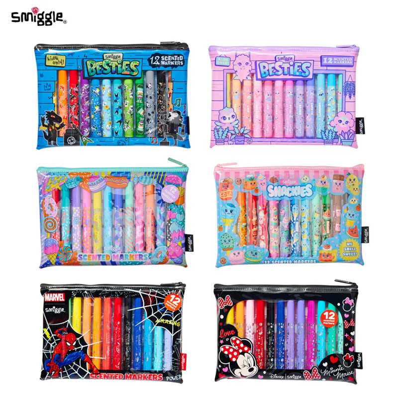 Smiggle Watercolor Pen Marker Mark Children'S Student Stationery Drawing Cartoon Pen Creative Prize Birthday Gift