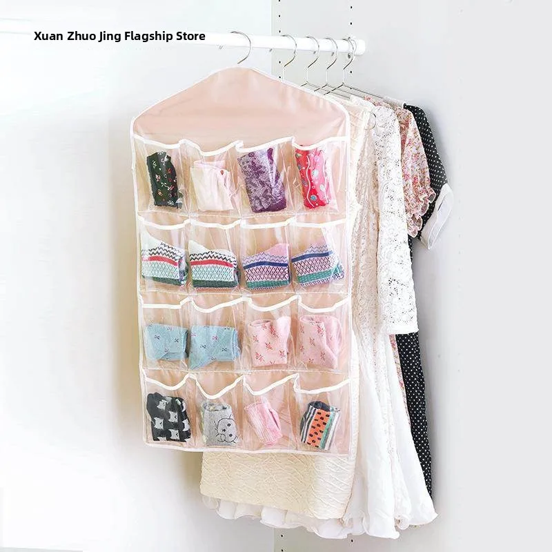 

Transparent Hanging Storage Bag Wardrobe Wall Mounted Cloth Art Storage ket Door Ba Mounted Korean Sle Home Organizati...